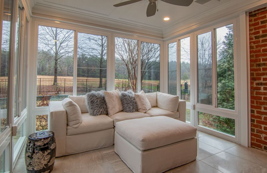 Casement window with elegant hardware and clear views, perfect for ventilation