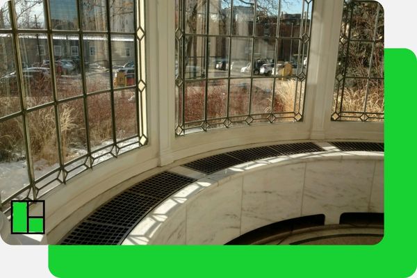 Historic window restoration showcasing vintage and modern integration