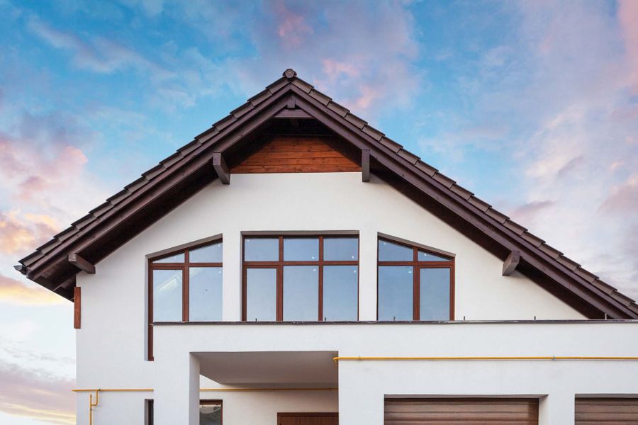 Weather Shield doors on a modern exterior home
